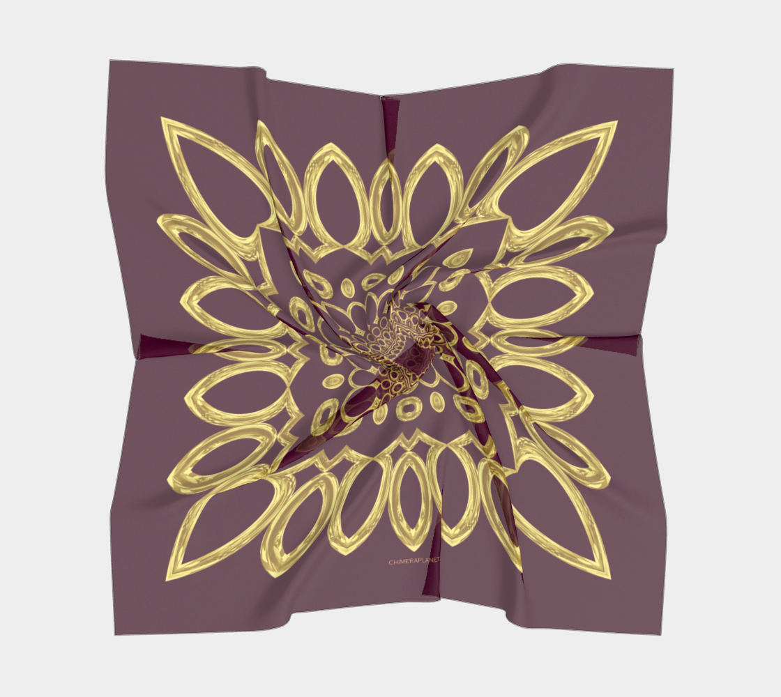 Abstract yellow pattern. Bordo Scarf