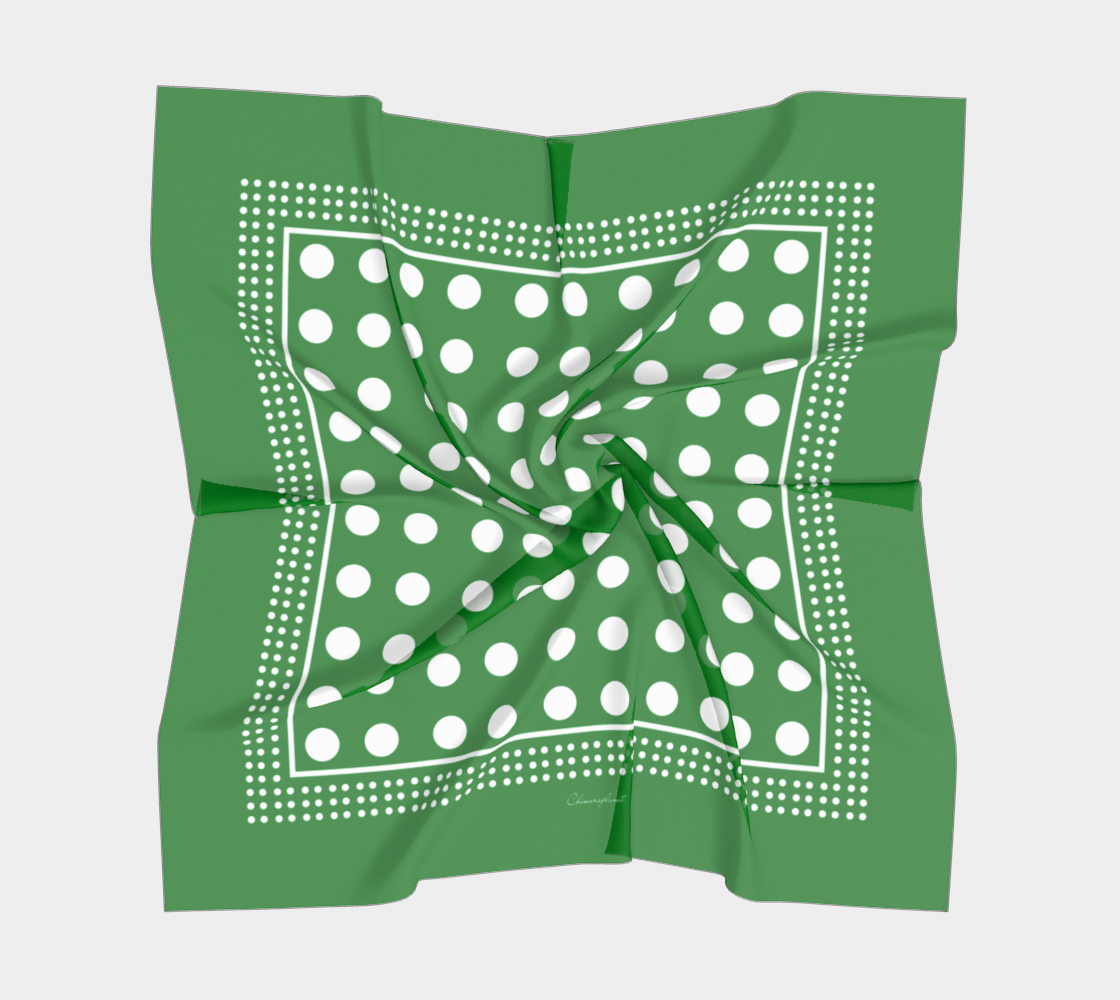 Dots. Green Scarf