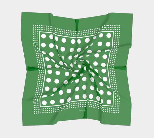 Dots. Green Scarf