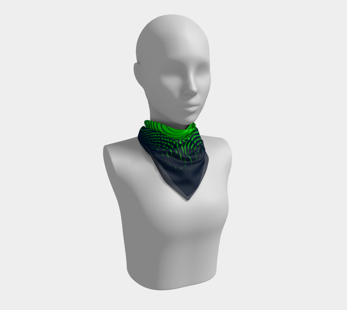 Abstract forms. Green Scarf