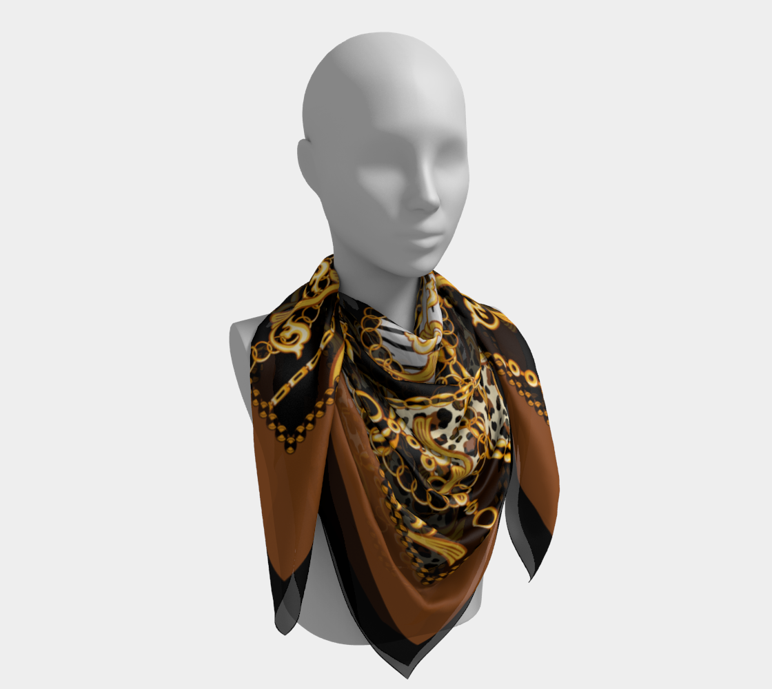 Abstract pattern with chain. Scarf