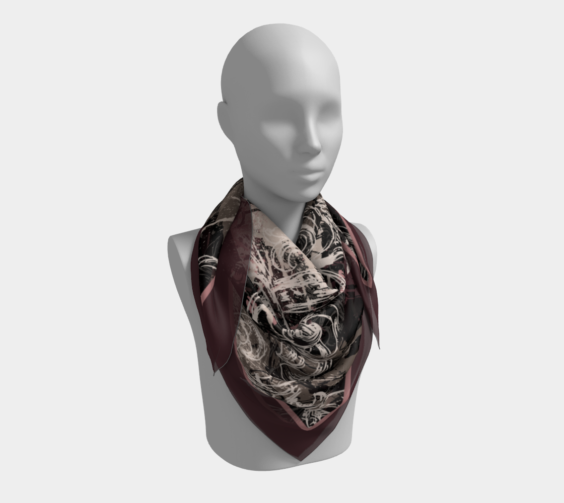 Abstract burgundy Scarf