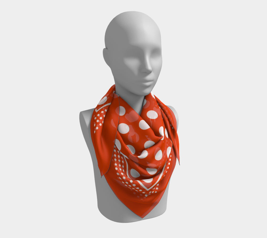 Dots. Orange Scarf