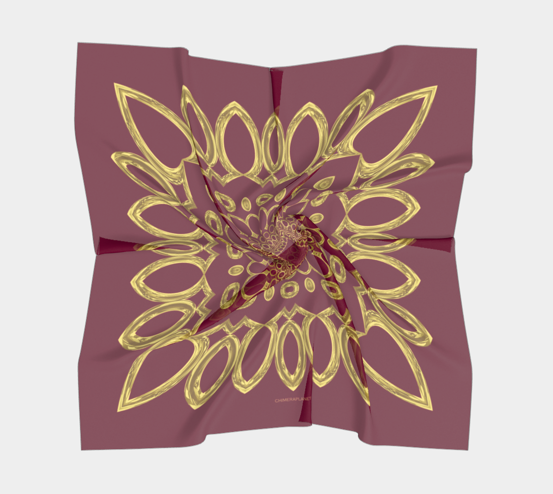 Abstract yellow pattern. Cherry Scarf