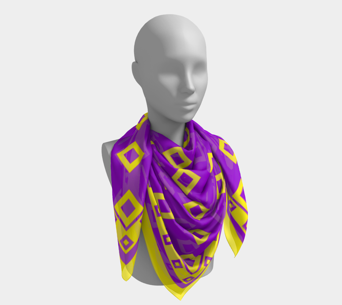 Square pattern. Violet Scarf