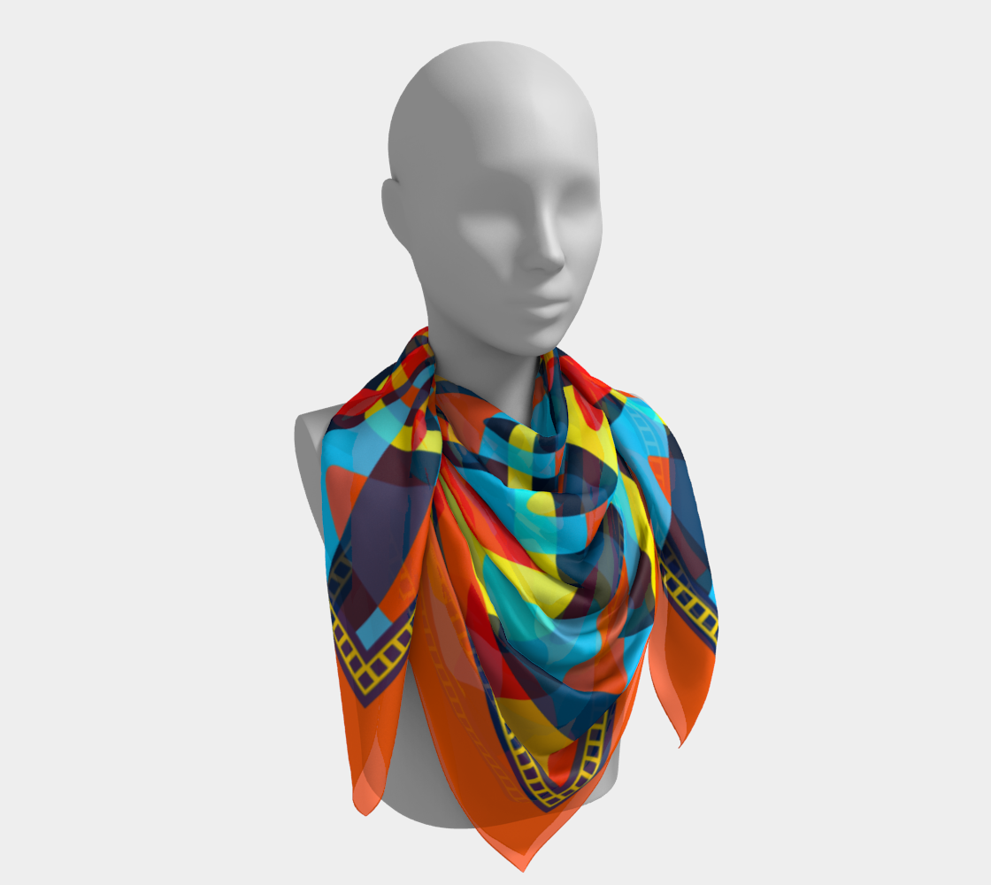 Tropical fest. Orange Scarf