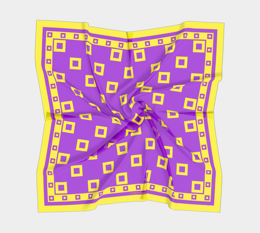 Square pattern. Violet Scarf