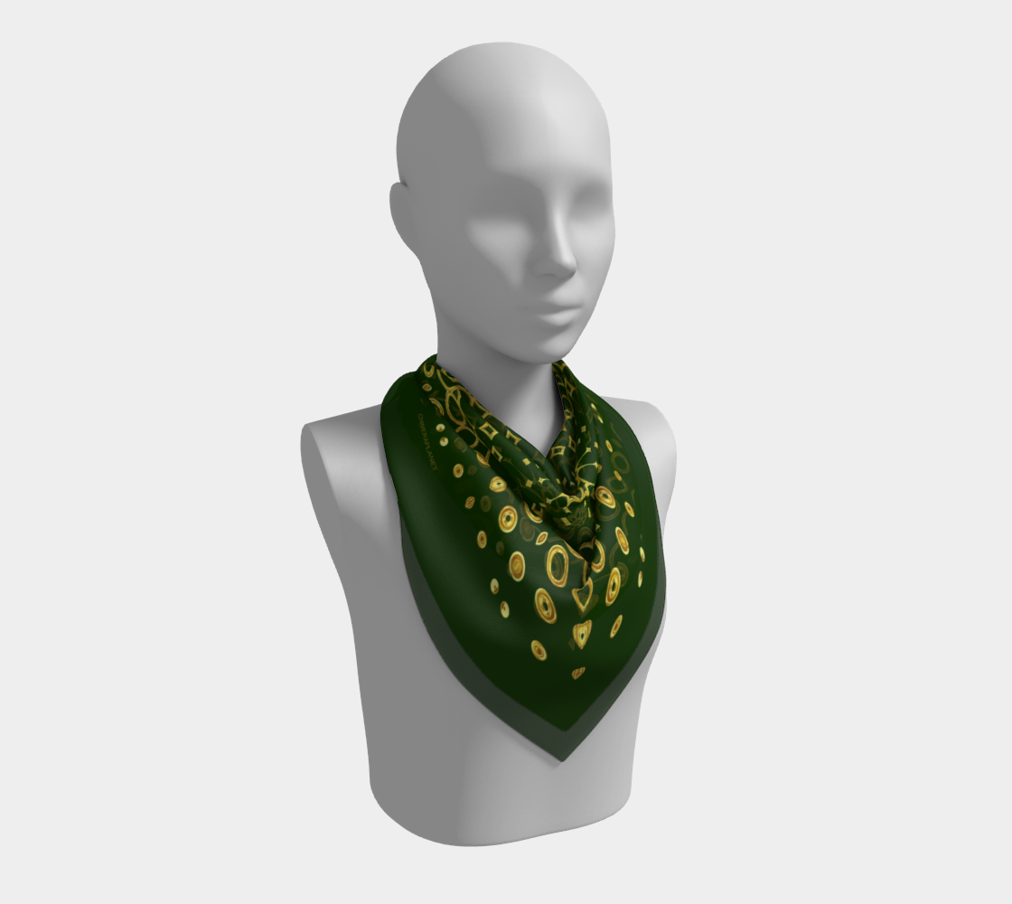 Green Abstract Scarf