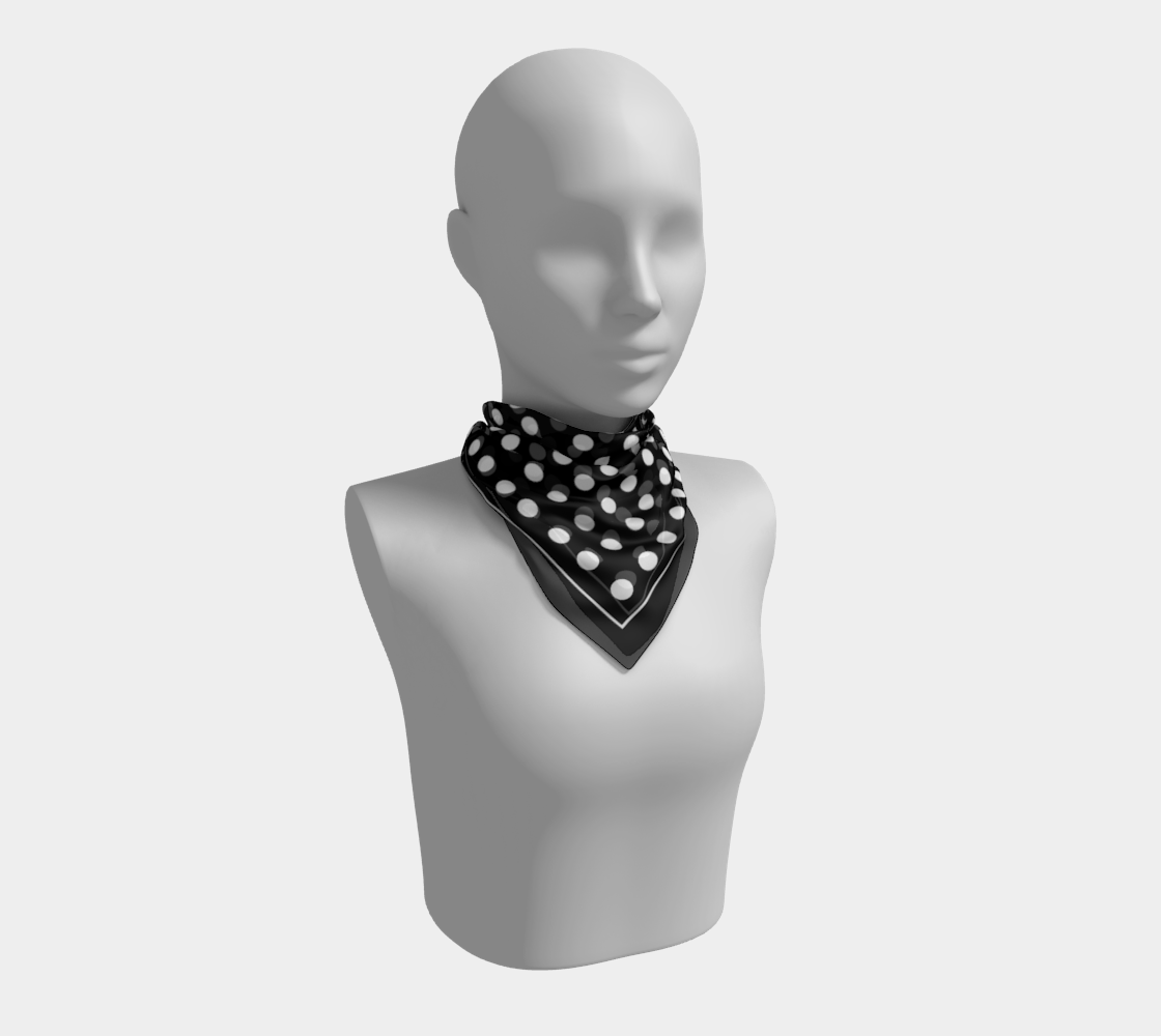 Black with white dots. Scarf