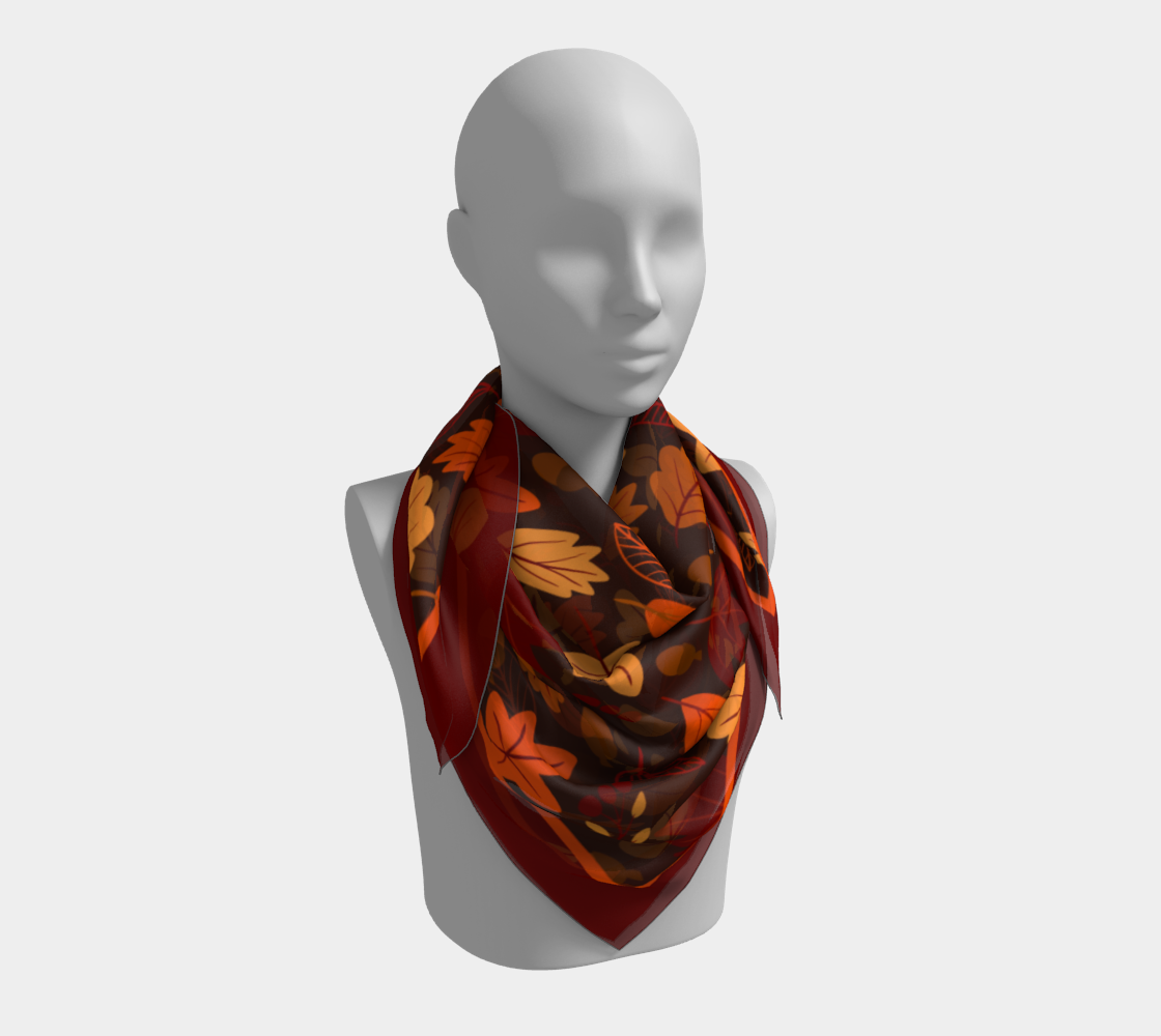 Autumn leaves. Brown Scarf