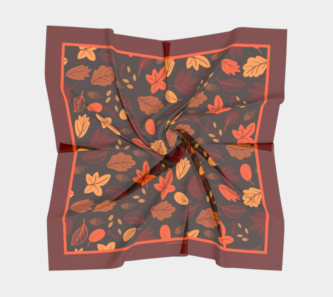 Autumn leaves. Brown Scarf