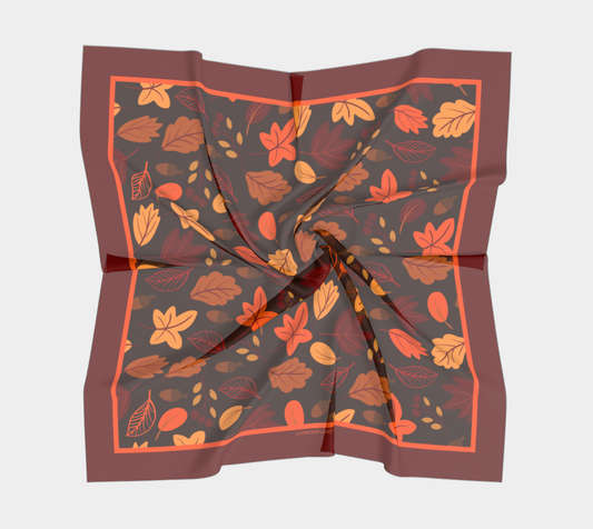 Autumn leaves. Brown Scarf