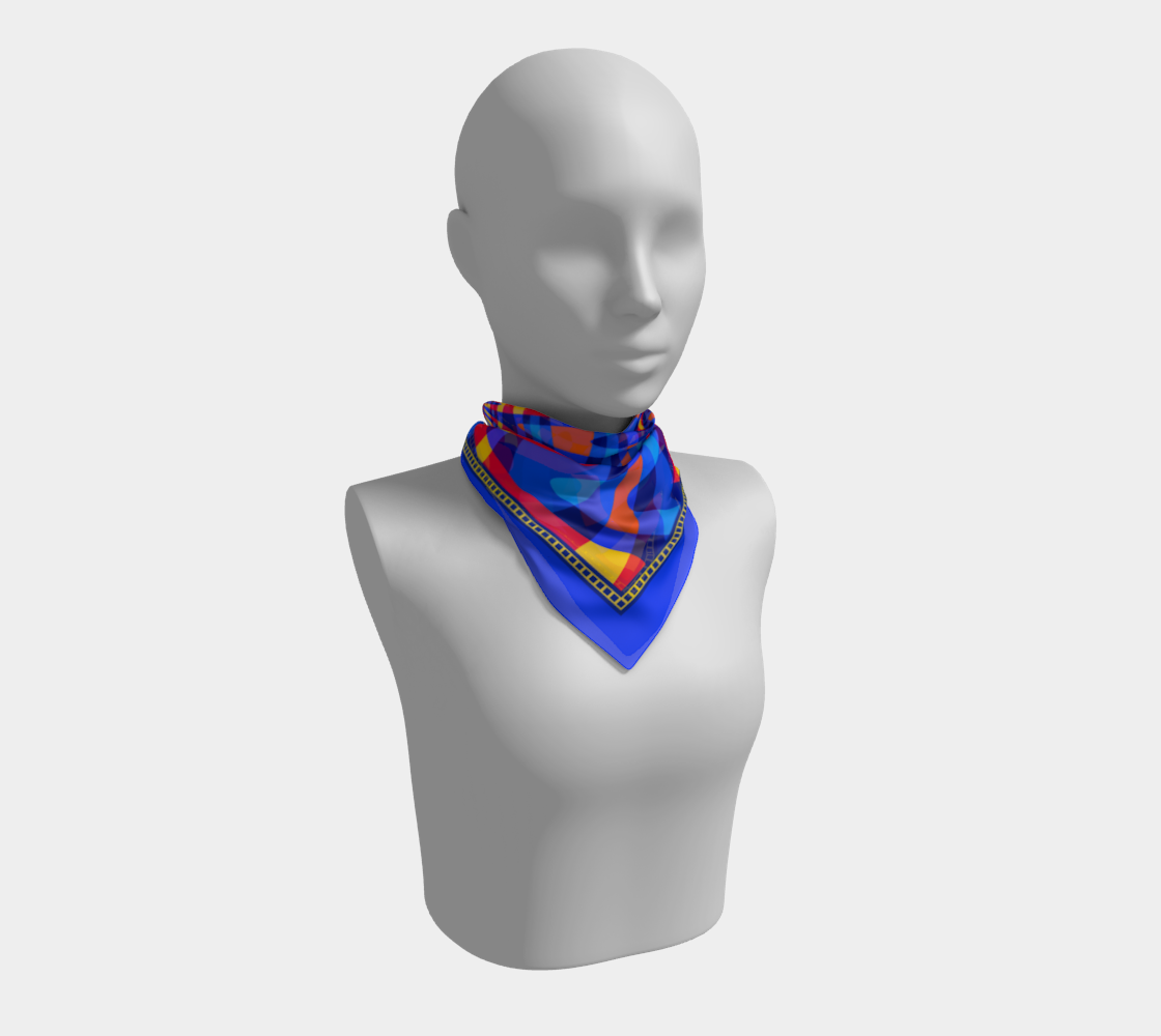 Tropical fest. Blue Scarf