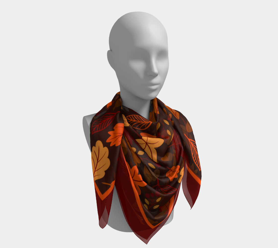 Autumn leaves. Brown Scarf