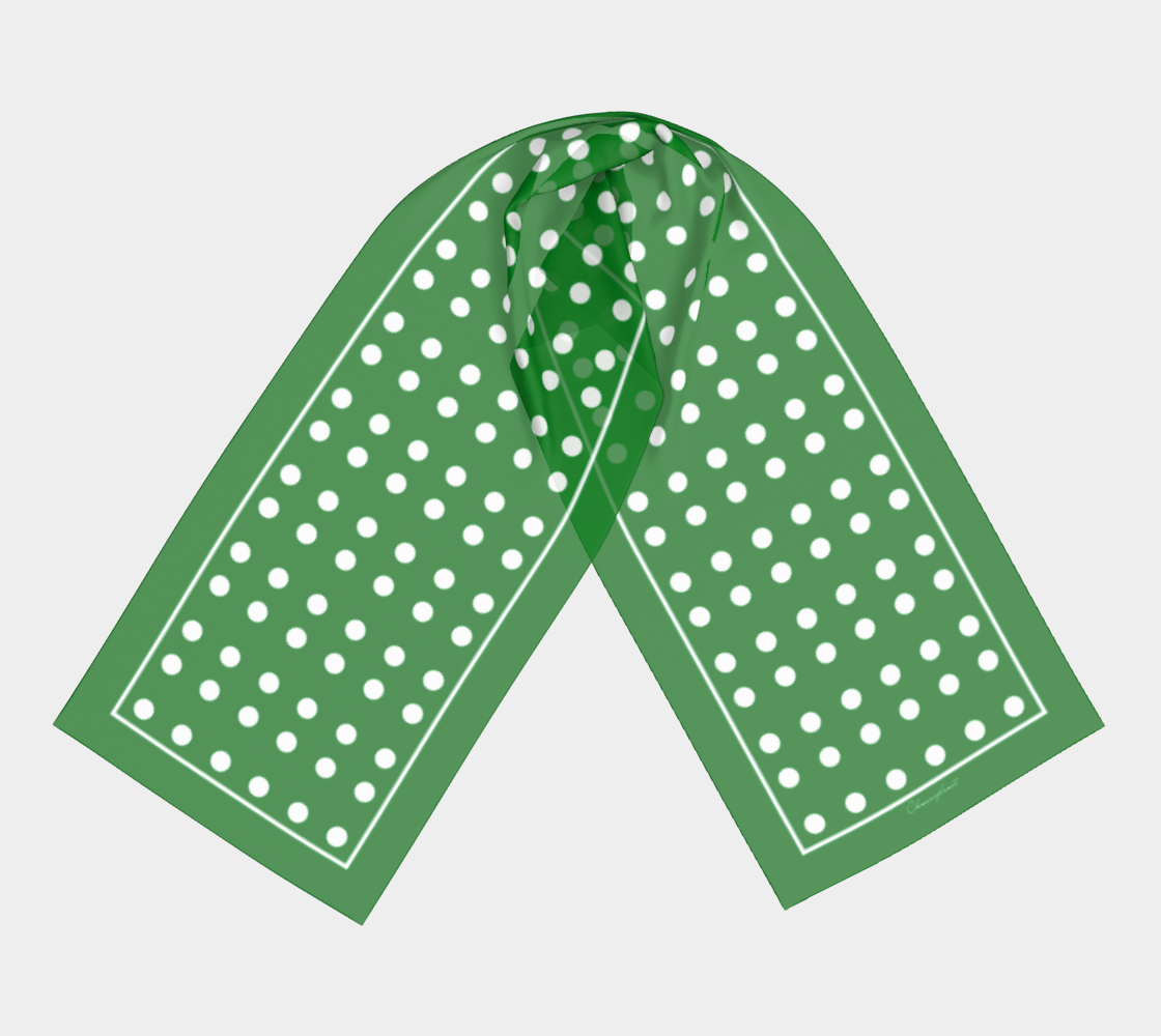 Circles. Green Long Scarf - Exclusive design by Art Mania!