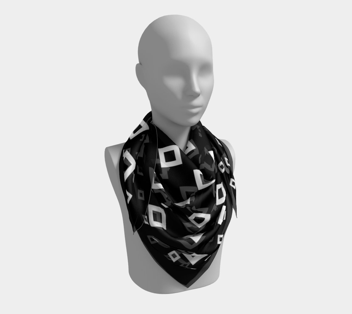 Squares. Black Scarf