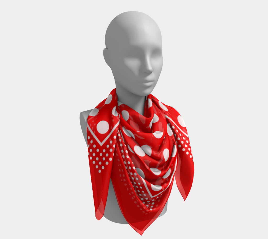 Dots. Red Scarf