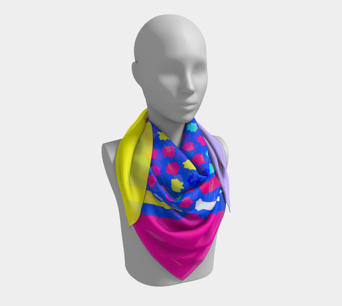 Funny colors. Pink/blue/yellow. Scarf