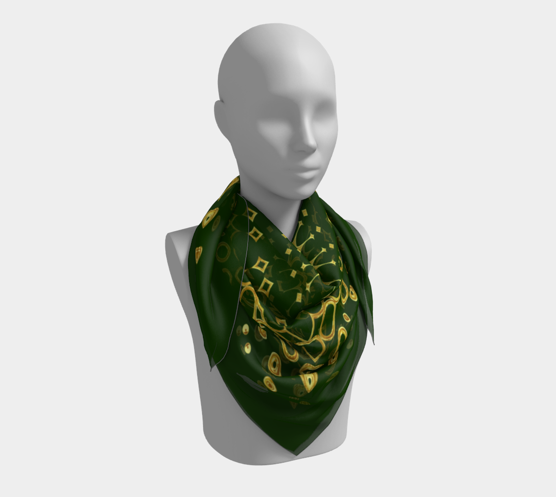 Green Abstract Scarf