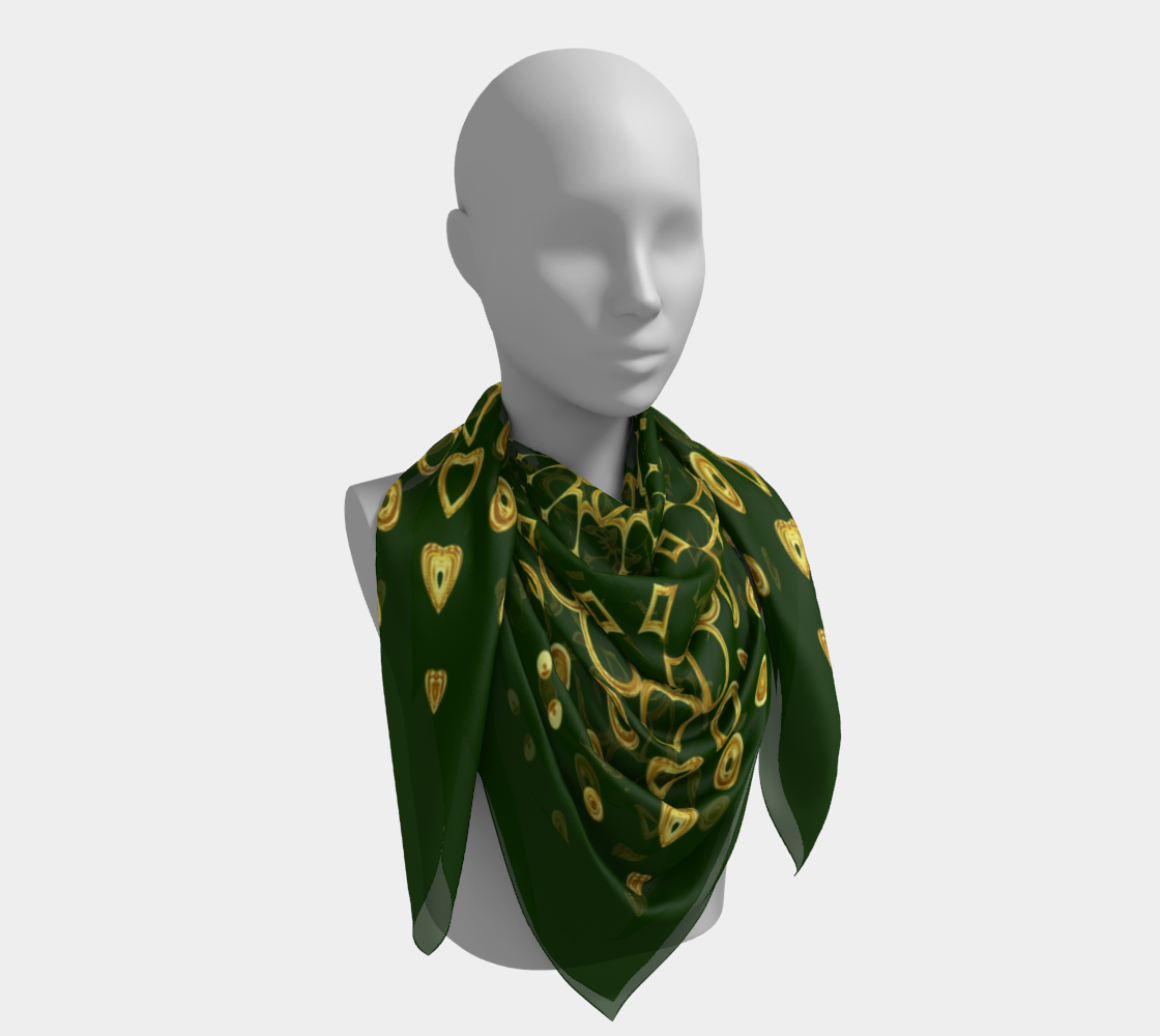 Green Abstract Scarf