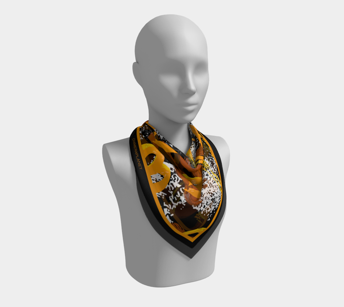 Golden hearts. Square Scarf