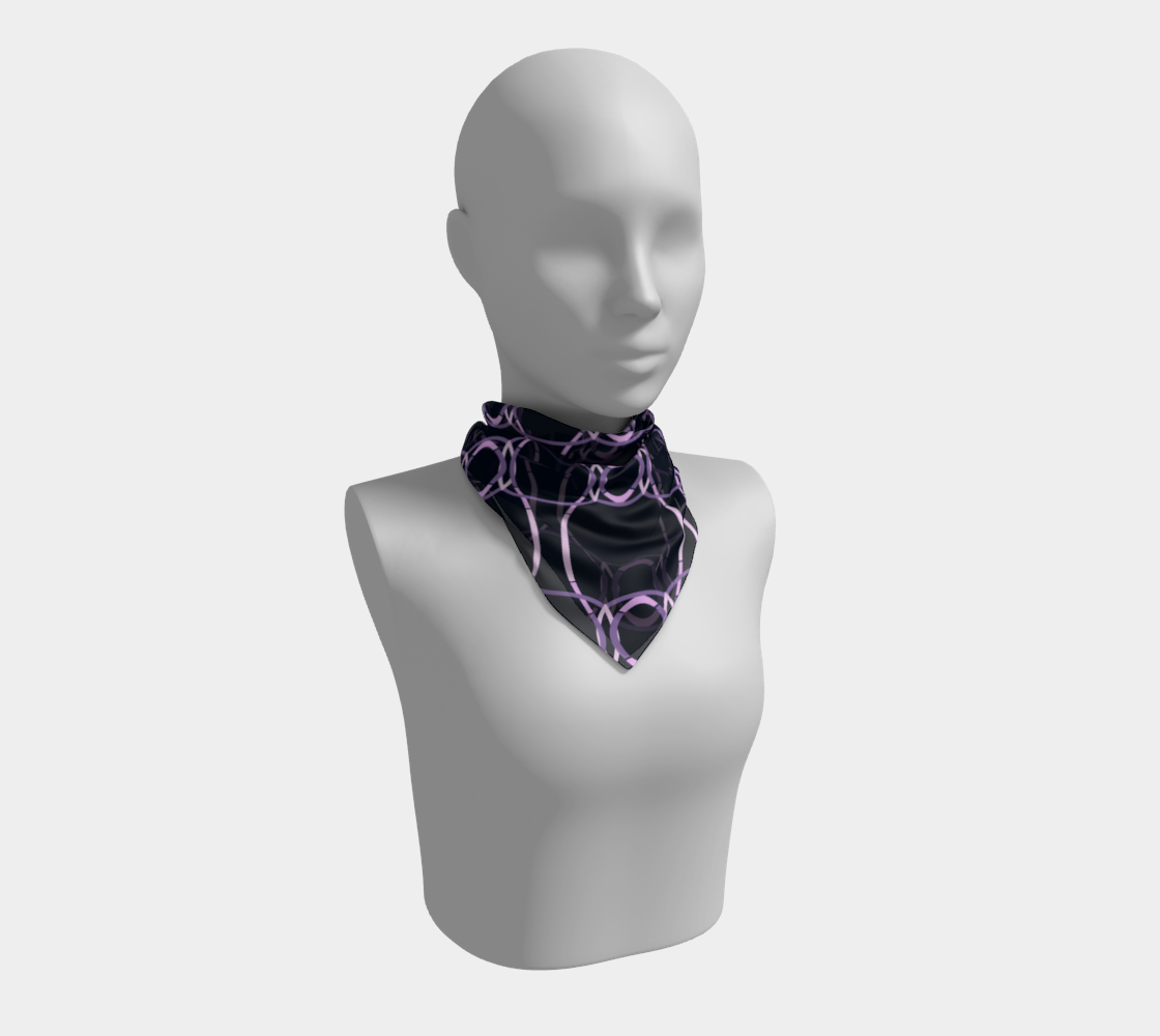 Colorful mosaic. Violet chains. Scarf