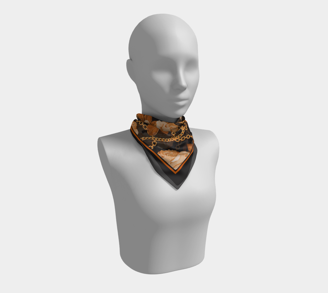 Chain and roses. Scarf