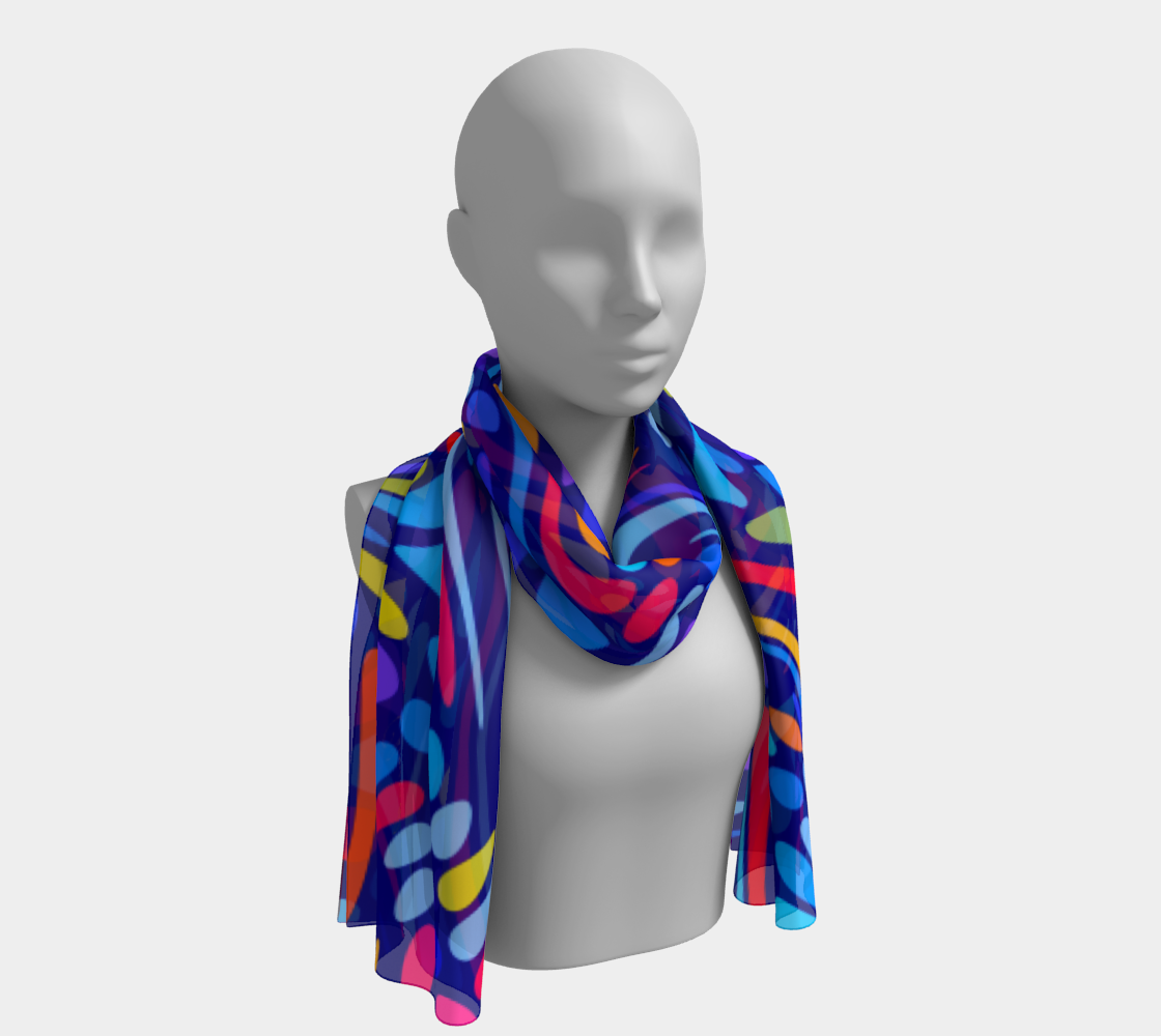 Happy summer. Evening breeze. Long Scarf - Exclusive design by Art Mania!