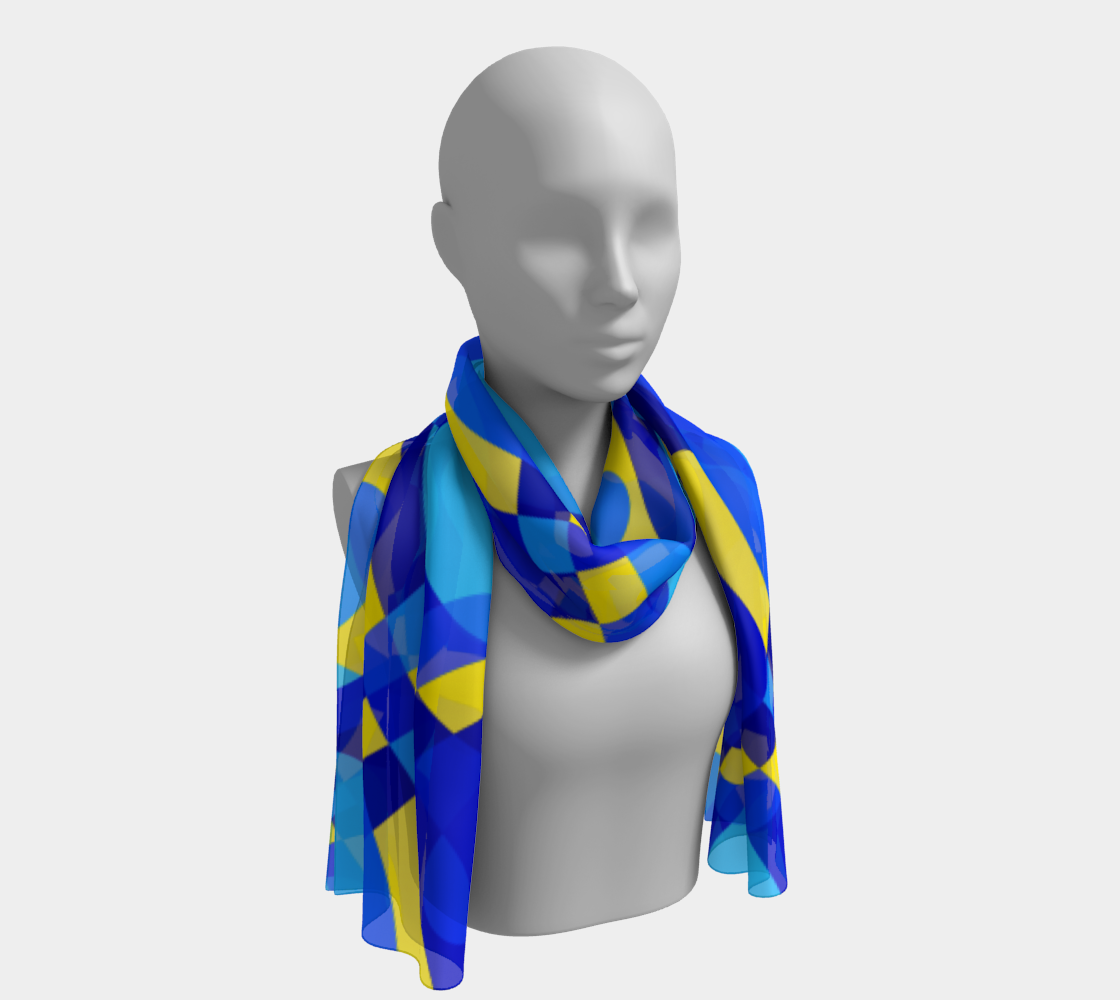 Sky and sun colors.  Long Scarf - Exclusive design by Art Mania!