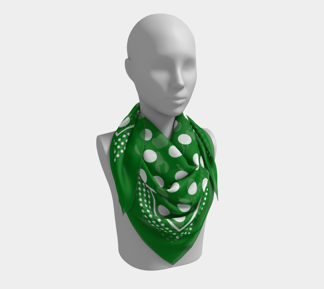 Dots. Green Scarf