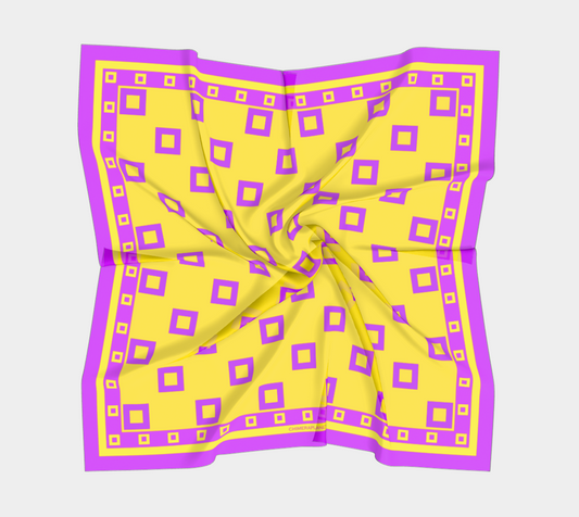 Square pattern. Yellow Scarf