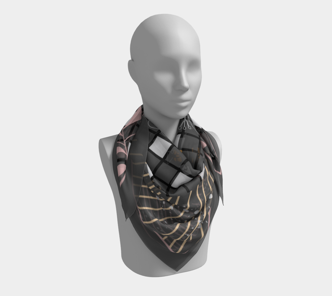 Elegant Grey Square Scarf