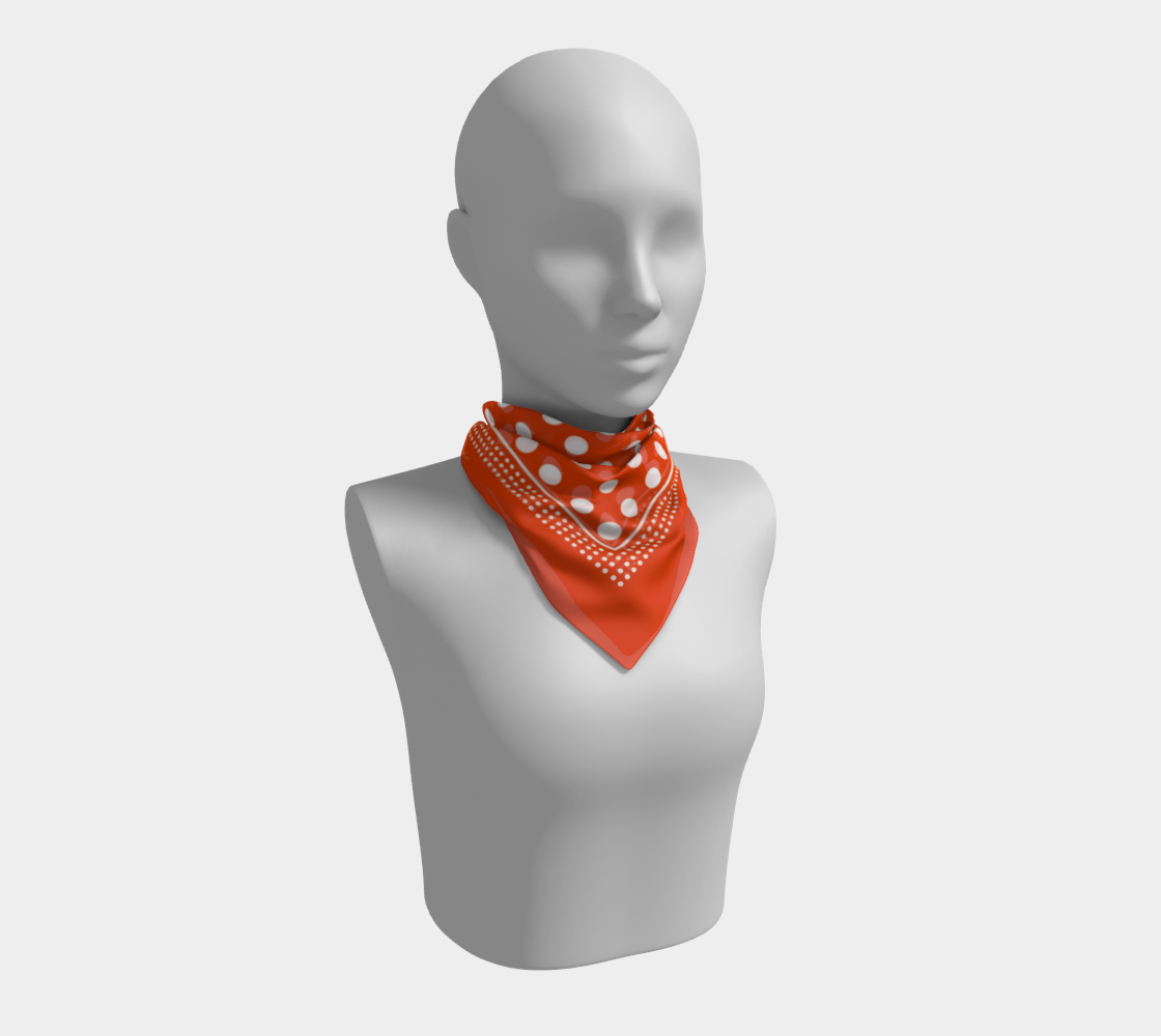 Dots. Orange Scarf