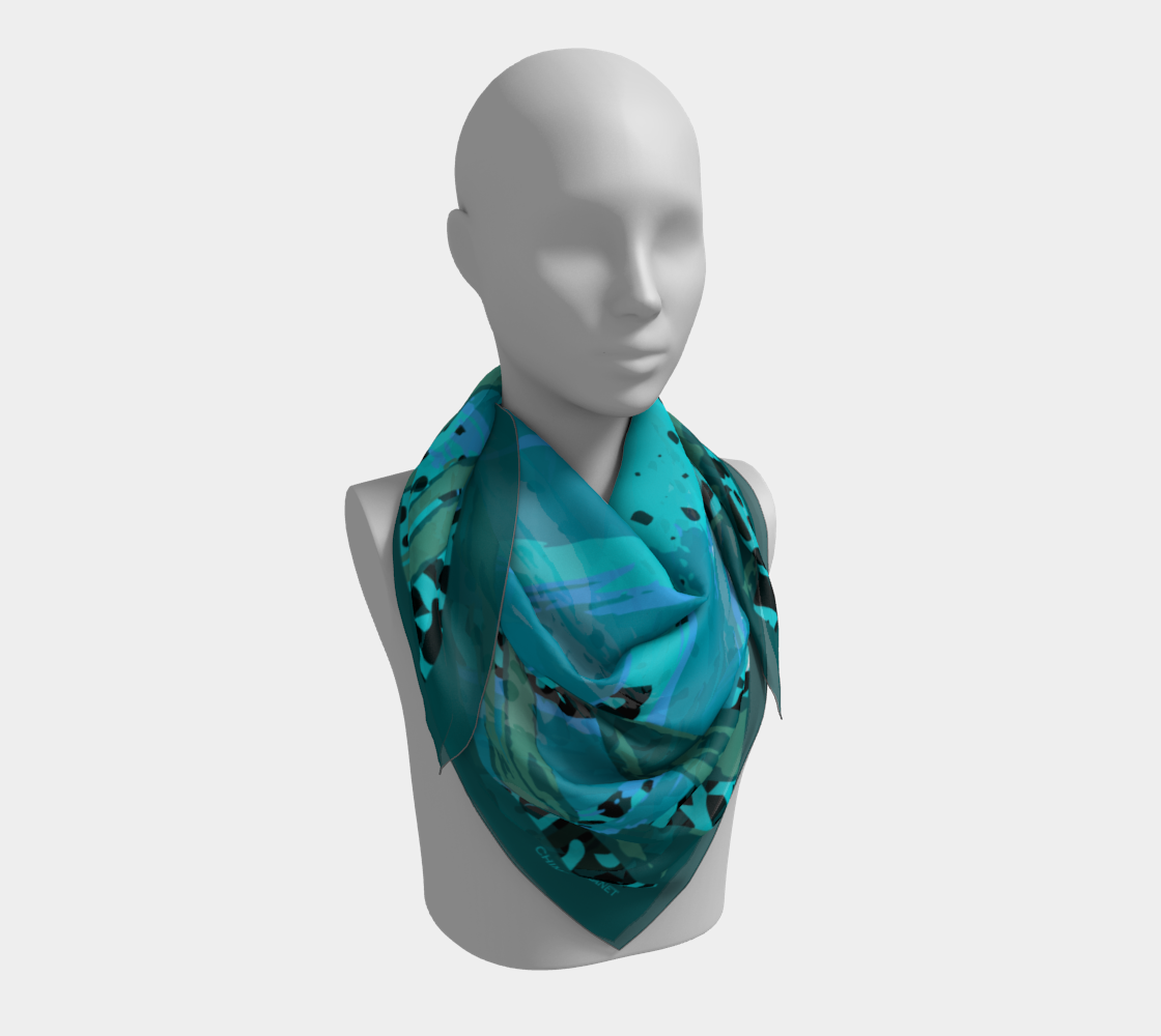 Green freshness. Square Scarf