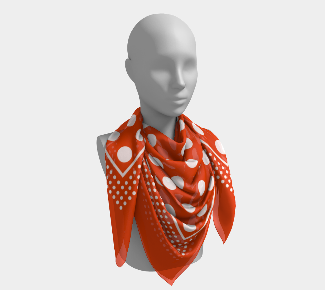 Dots. Orange Scarf