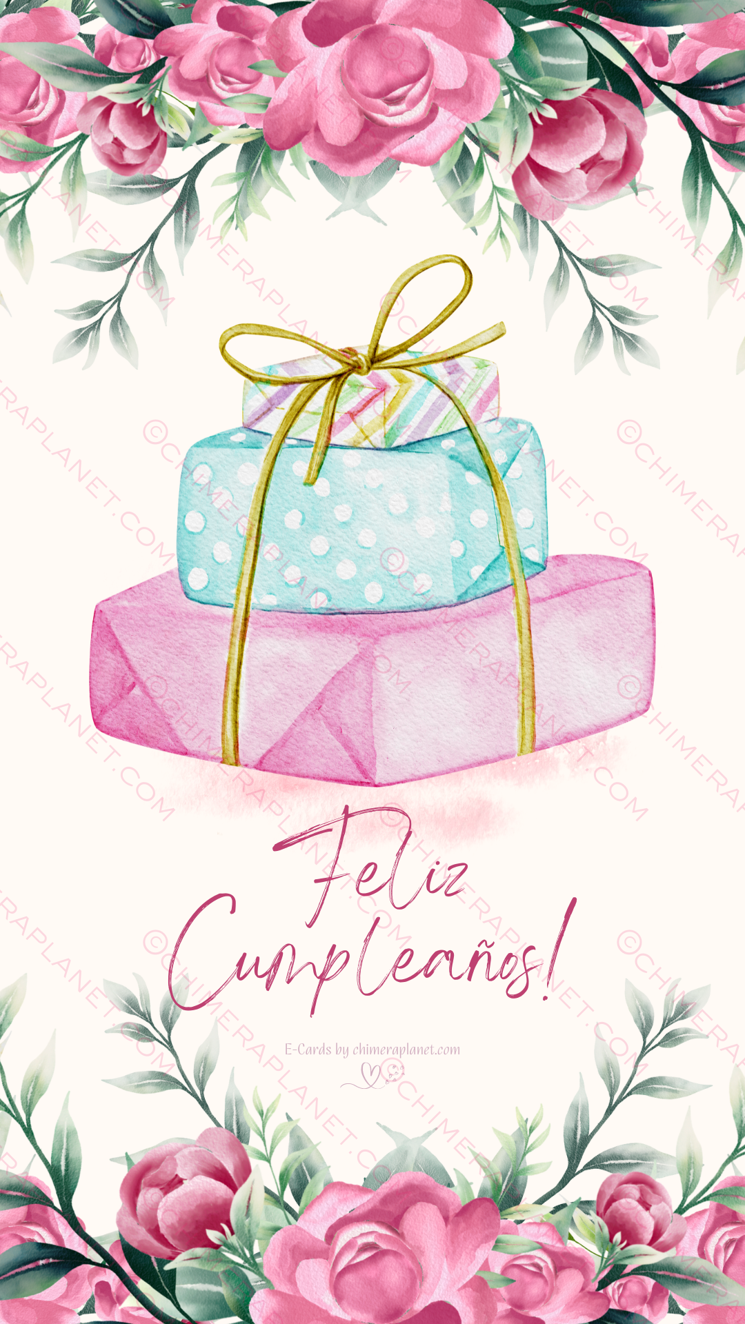 Gift boxes. Birthday E-Card