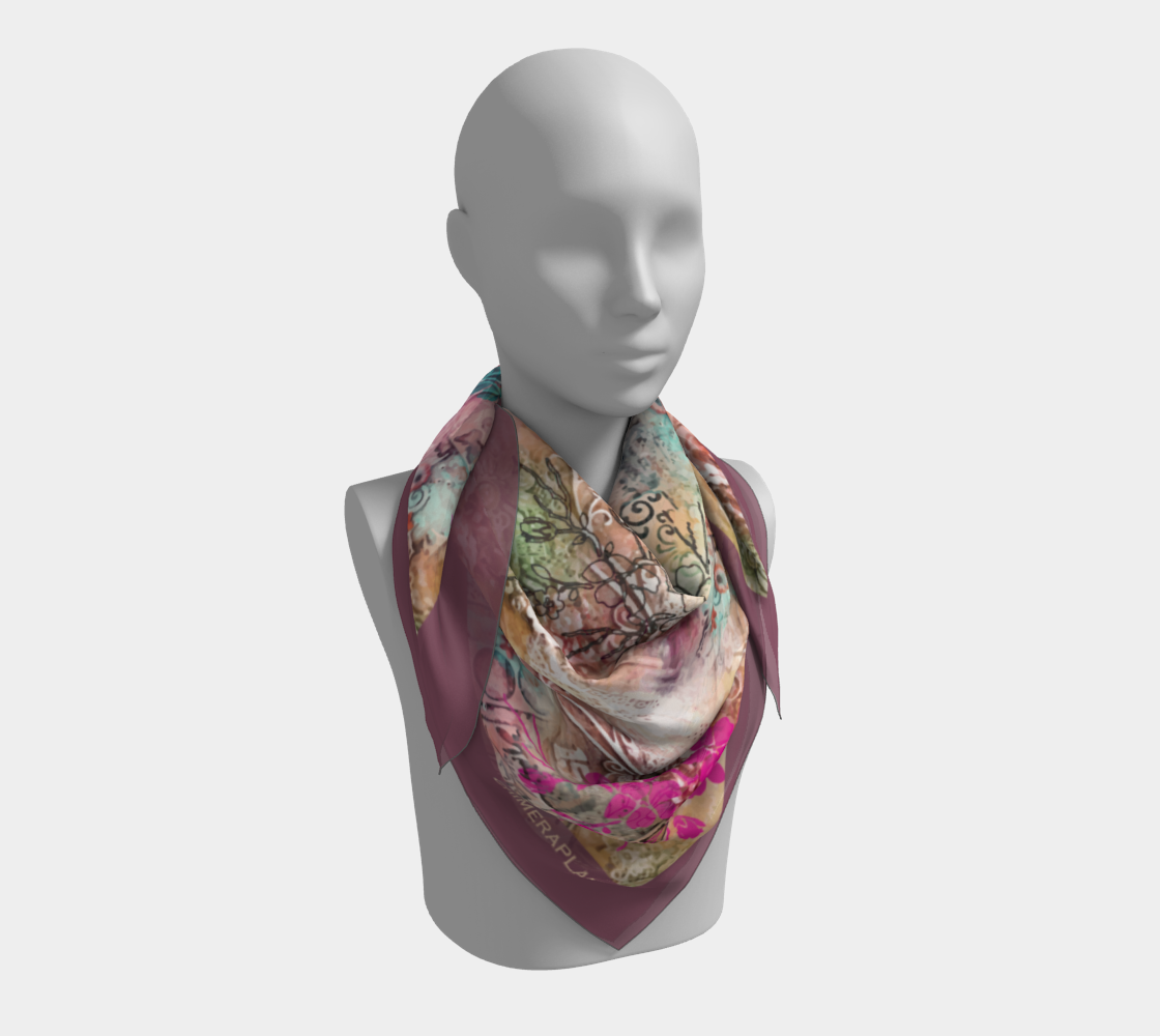 Elegant bordo. Square Scarf