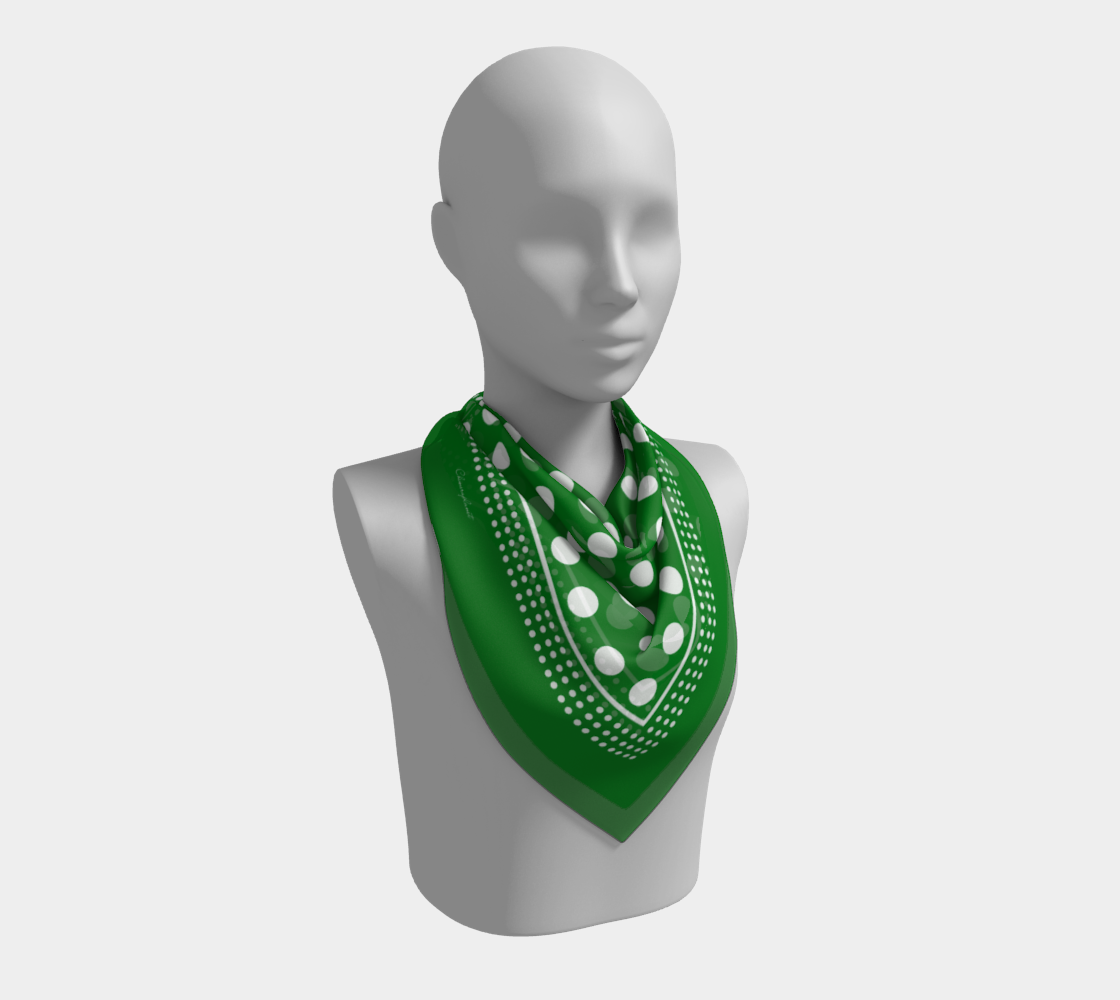 Dots. Green Scarf