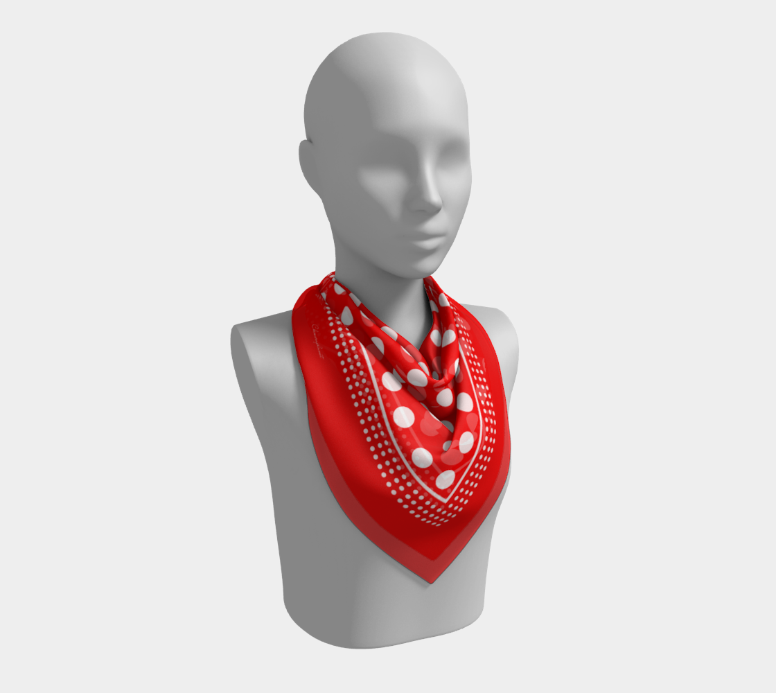 Dots. Red Scarf