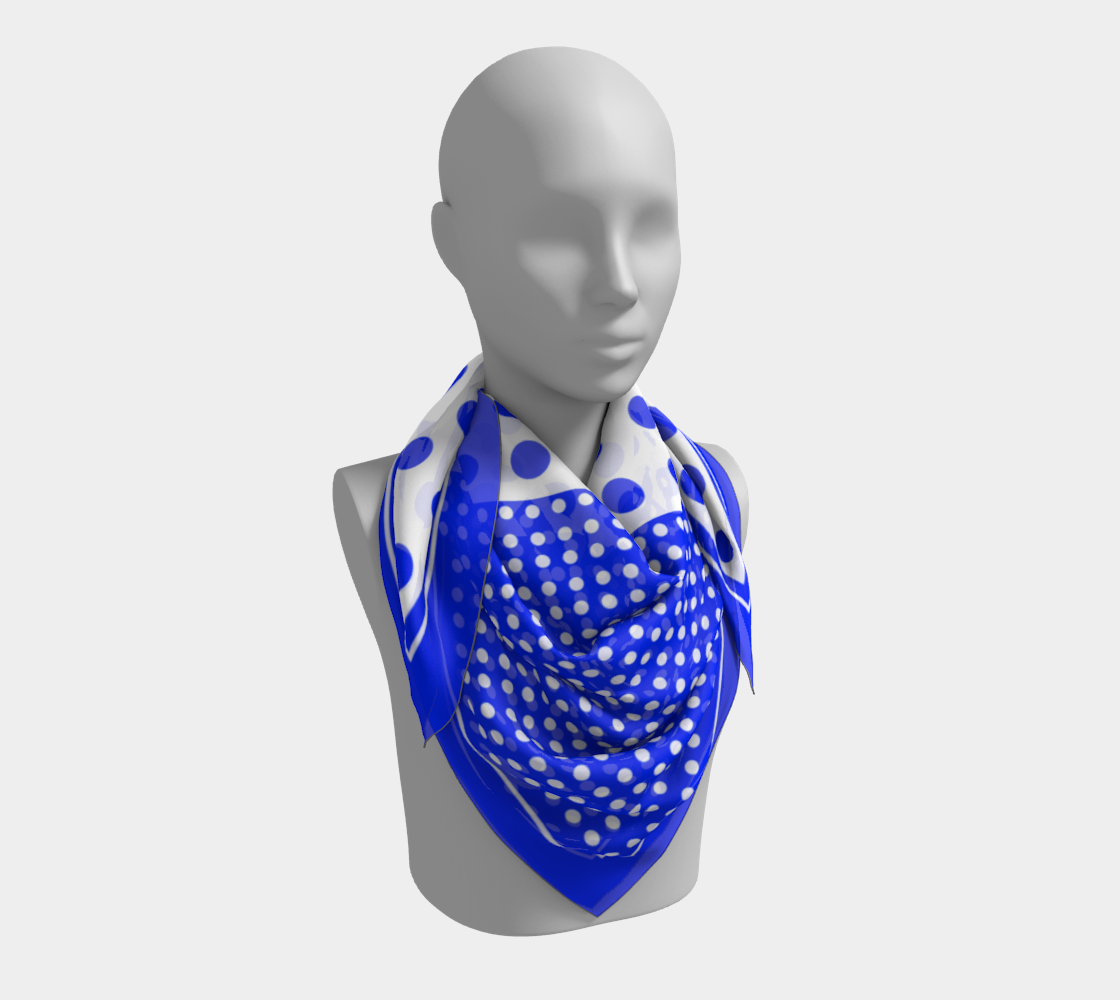 Dots. Blue Scarf