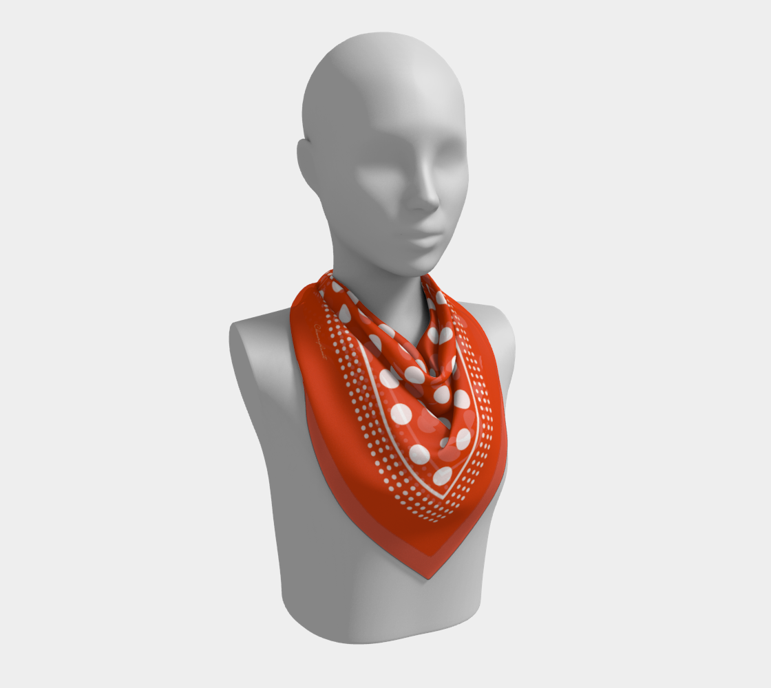 Dots. Orange Scarf