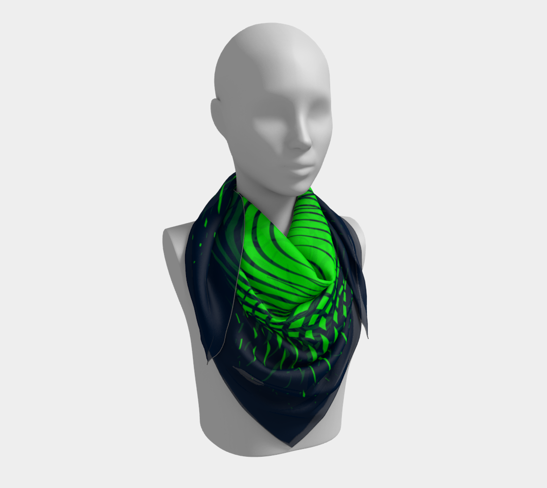 Abstract forms. Green Scarf