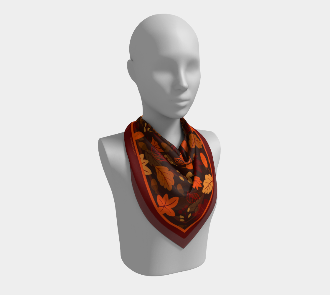 Autumn leaves. Brown Scarf