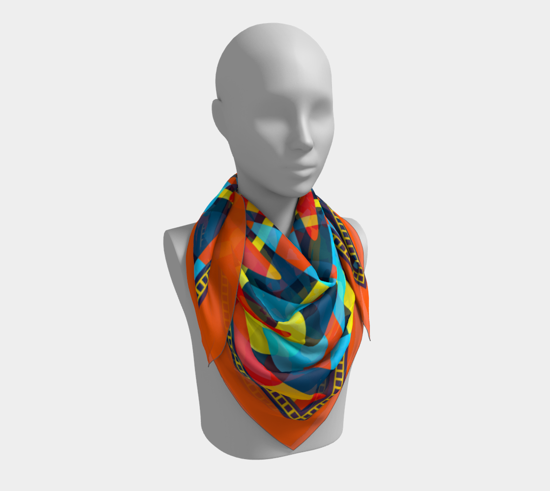 Tropical fest. Orange Scarf