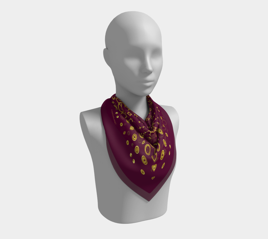 Abstract Bordo Scarf