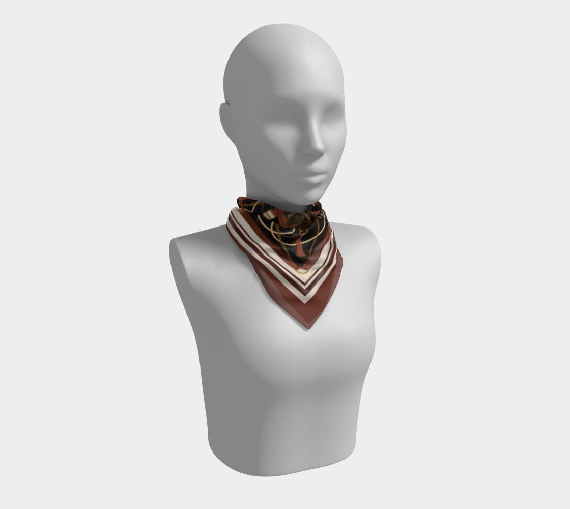 Belts with chain. Square Scarf