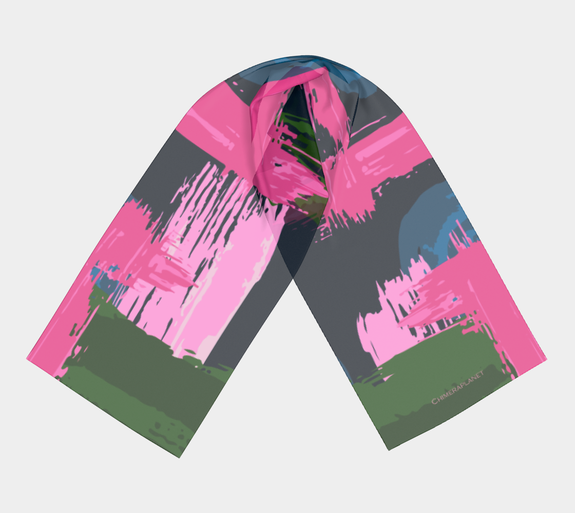 Pink abstraction. Long Scarf