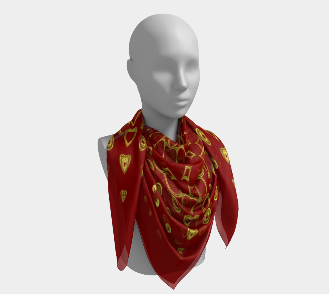 Red Abstract Scarf