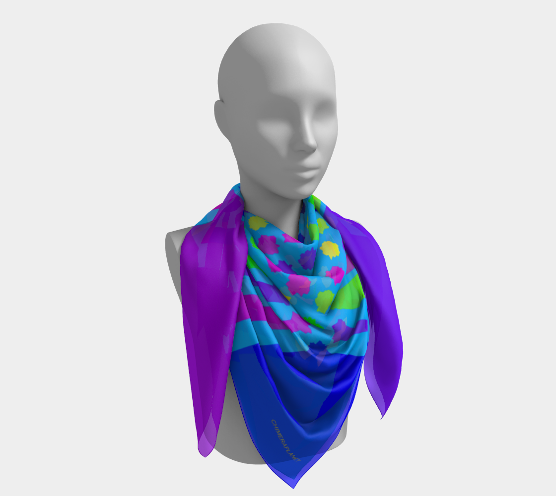 Funny colors. Blue/violet/green. Scarf