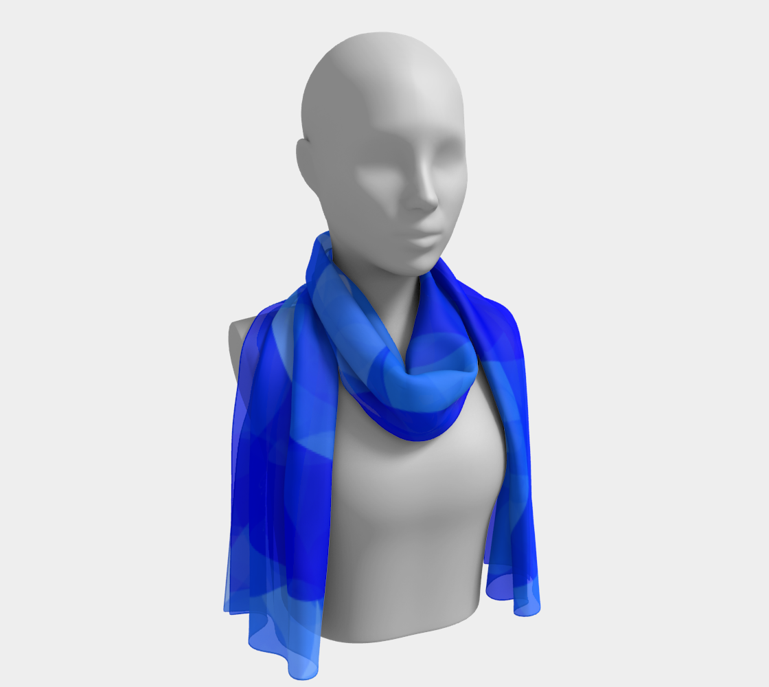 Blue aura. Long Scarf - Exclusive design by Art Mania!